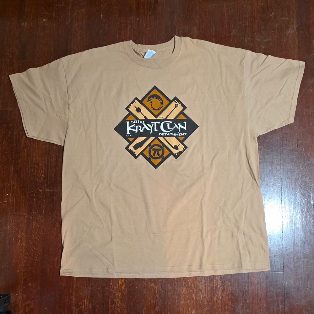 Star Wars 501st Legion Krayt Clan Detachment Shirt 3XL Tusken Raider Jawa Tan